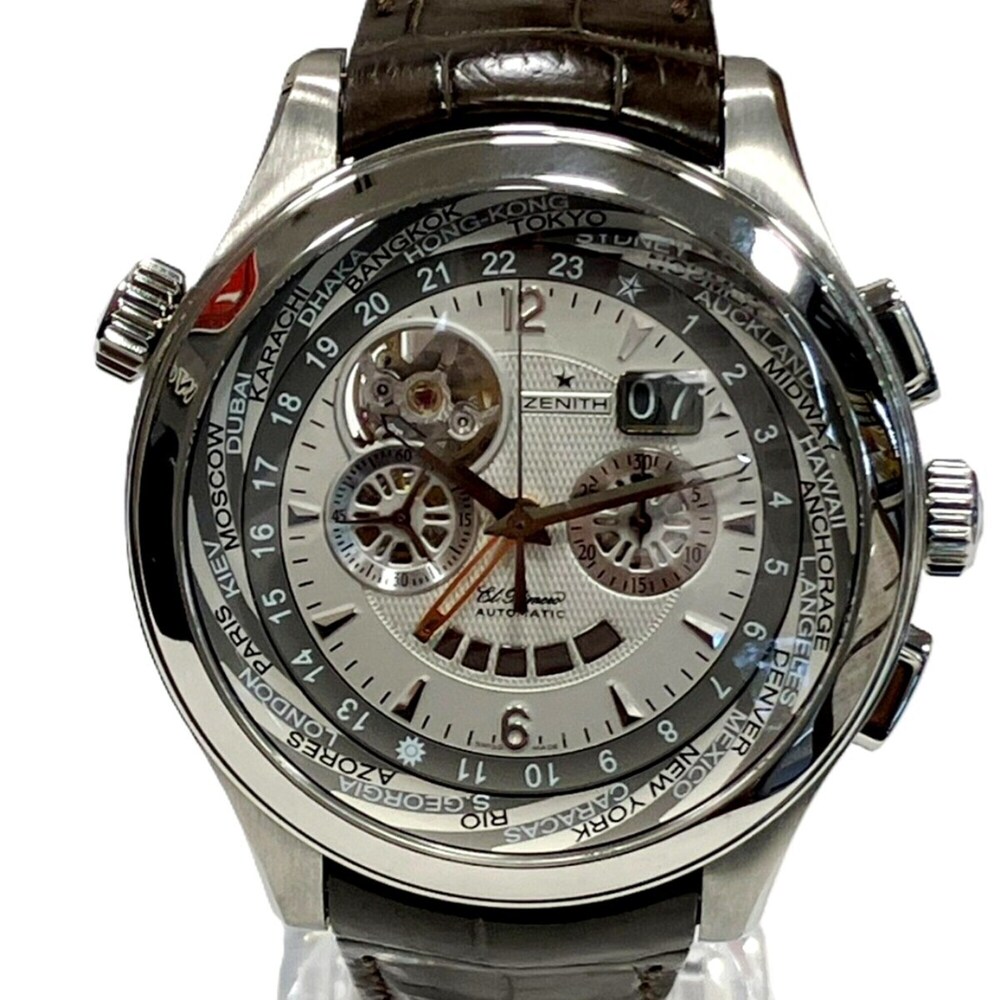 Zenith Grand Class Open Traveler Multi-City Watch, Total Weight 150.5g, Stain...